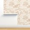Brown Mushroom Pen And Ink Forest Nature Woodland Fauna Mycology Sketch Hand Drawn Large Scale Custom Removable Wallpaper by Spoonflower Peel & Stick Wallpaper 2FT Wide